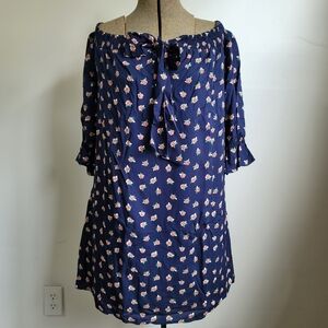 Mistic Prysm Navy Blue Rose Dress Size Medium